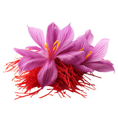 Saffron Crocus isolated on transparent background