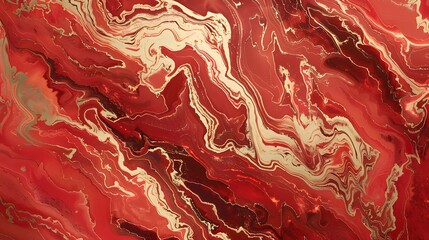 Antique Red Combed Paper Marbling Texture Background