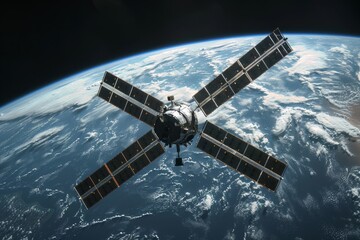 Earth's Orbiting Guardian: Satellite View