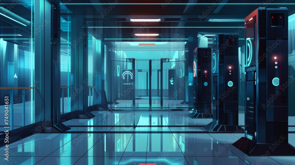 Poster automated barriers and access control systems protect the entrance to shiny skysers using advanced b