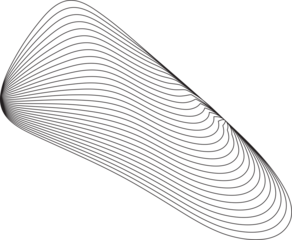 Liquid shape made of lines blend effect. Technology concept