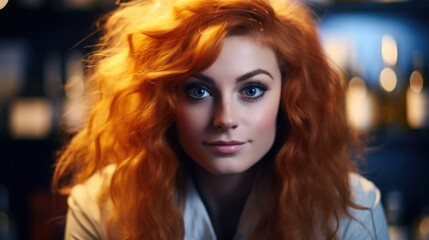 Fototapeta premium a woman with red hair