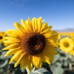 Obraz premium a close up of a sunflower
