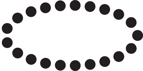 Oval frame dots black. Design element