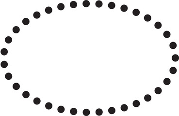 Oval frame dots black. Design element