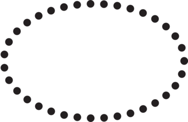 Oval frame dots black. Design element