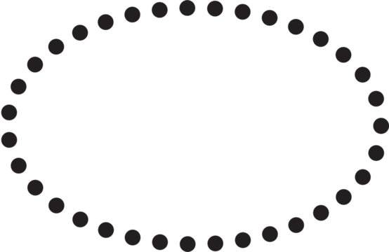 Oval frame dots black. Design element