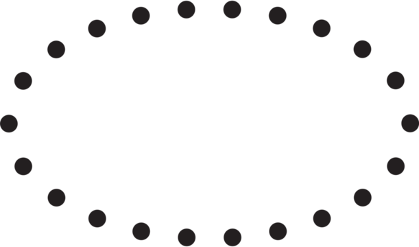 Oval frame dots black. Design element