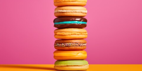 a stack of cookies on a table