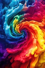 a colorful swirl of paint
