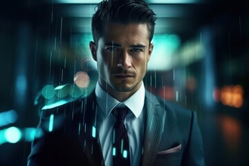 a man in a suit and tie