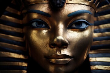 a close up of a statue