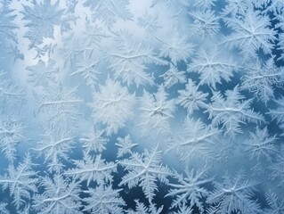 a close up of snowflakes on a window