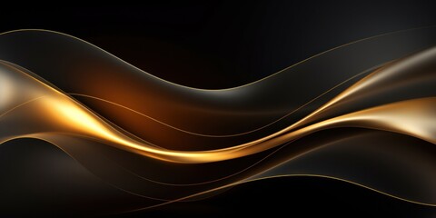 a black and gold wavy background