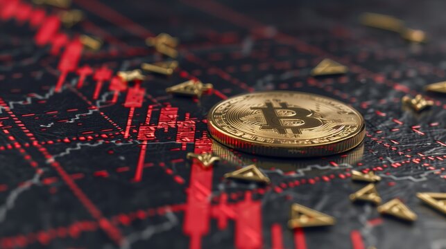 Bitcoin in the downtrend background.