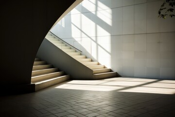 Obraz premium a staircase in a building