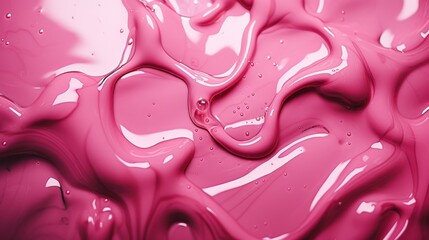 a close up of a pink liquid