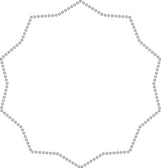 Naklejka premium Star shape dots outline. Geometric element