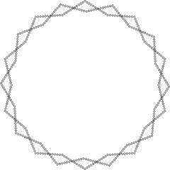 Fototapeta premium Star shape dots outline. Geometric element