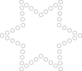 Star shape dots outline. Geometric element
