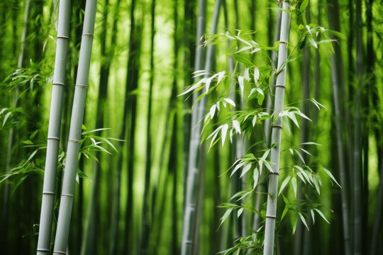 a close up of a bamboo forest - Powered by Adobe