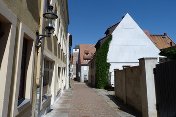 Gasse in der Altstadt von Freiberg