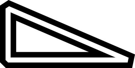 Triangle bold line shape. Geometric element