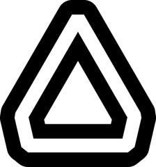 Triangle bold line shape. Geometric element