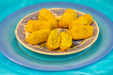 Traditional fried dumpling, cod dumpling, fish meat, local focus salted cod fritters, 
