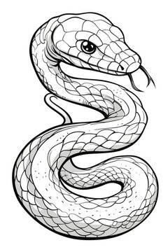 Snake Coloring Page - Super Simple