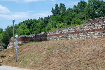 Fototapeta premium Ruins of Roman fortifications at town of Hisarya, Bulgaria