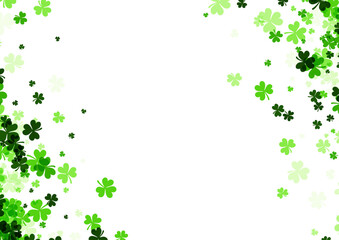 Three leaf clover confetti cascade