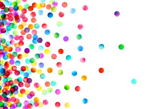 Array of colorful confetti