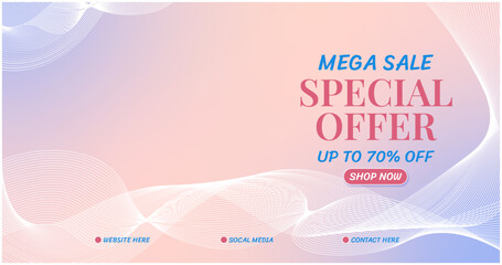 mega sale special offer banner