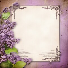 Lilac blank paper with a bleak and dreary border