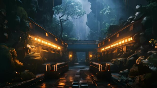 Train Station in the Heart of the Forest