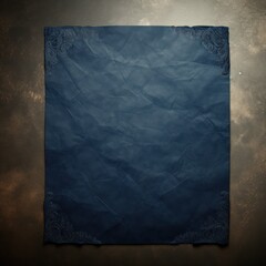 Navy Blue blank paper with a bleak and dreary border 