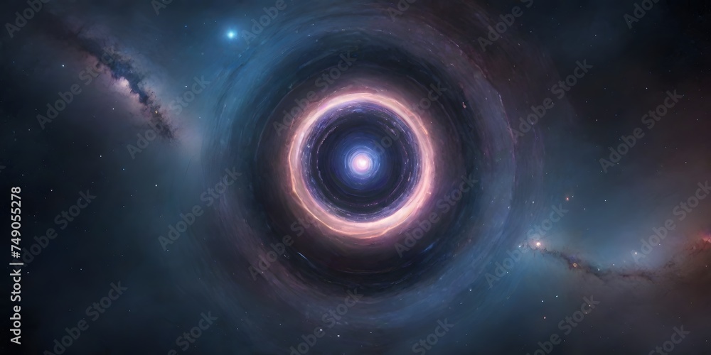 Poster a celestial portal floats in the vastness of space, a gateway to unknown dimensions against a backdr