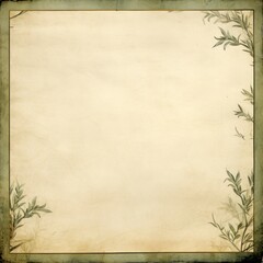 Olive blank paper with a bleak and dreary border