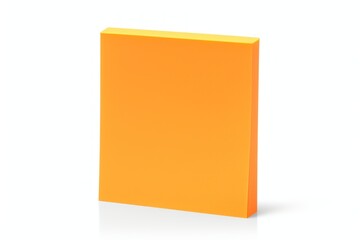 Orange blank post it sticky note isolated on white background 
