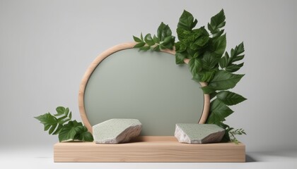  Elegant mirror with a touch of nature