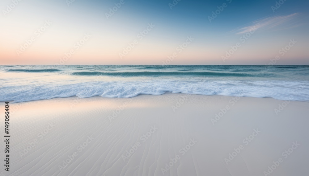 Wall mural  Tranquil beach at sunrise, perfect for serene moments