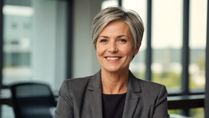 beautiful adult businesswoman in the office