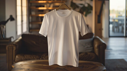 Young Model Shirt Mockup, white t shirt for designs or prints , ai generative, tshirt for design mockups