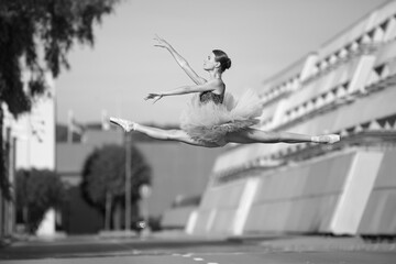 woman ballerina in white tutu