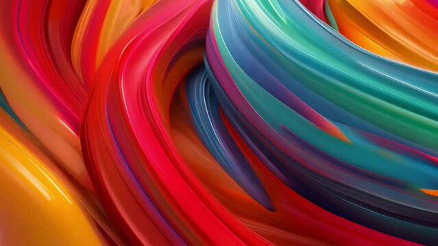 Close Up of Colorful Abstract Painting