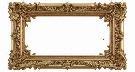 Elegant gold-framed canvas, ready for your masterpiece