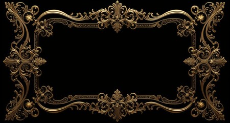 Elegant golden frame, perfect for a portrait or advertisement