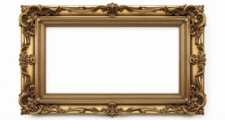  Golden frame, empty canvas, endless possibilities