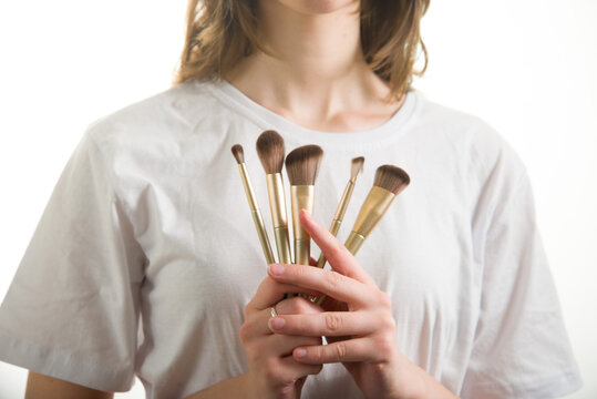 Makeup brushes. Various Professional makeup brush